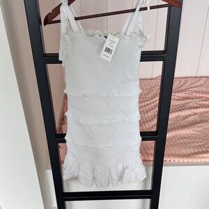 Katie J NYC White Ruffled Sleeveless Dress size youth XL